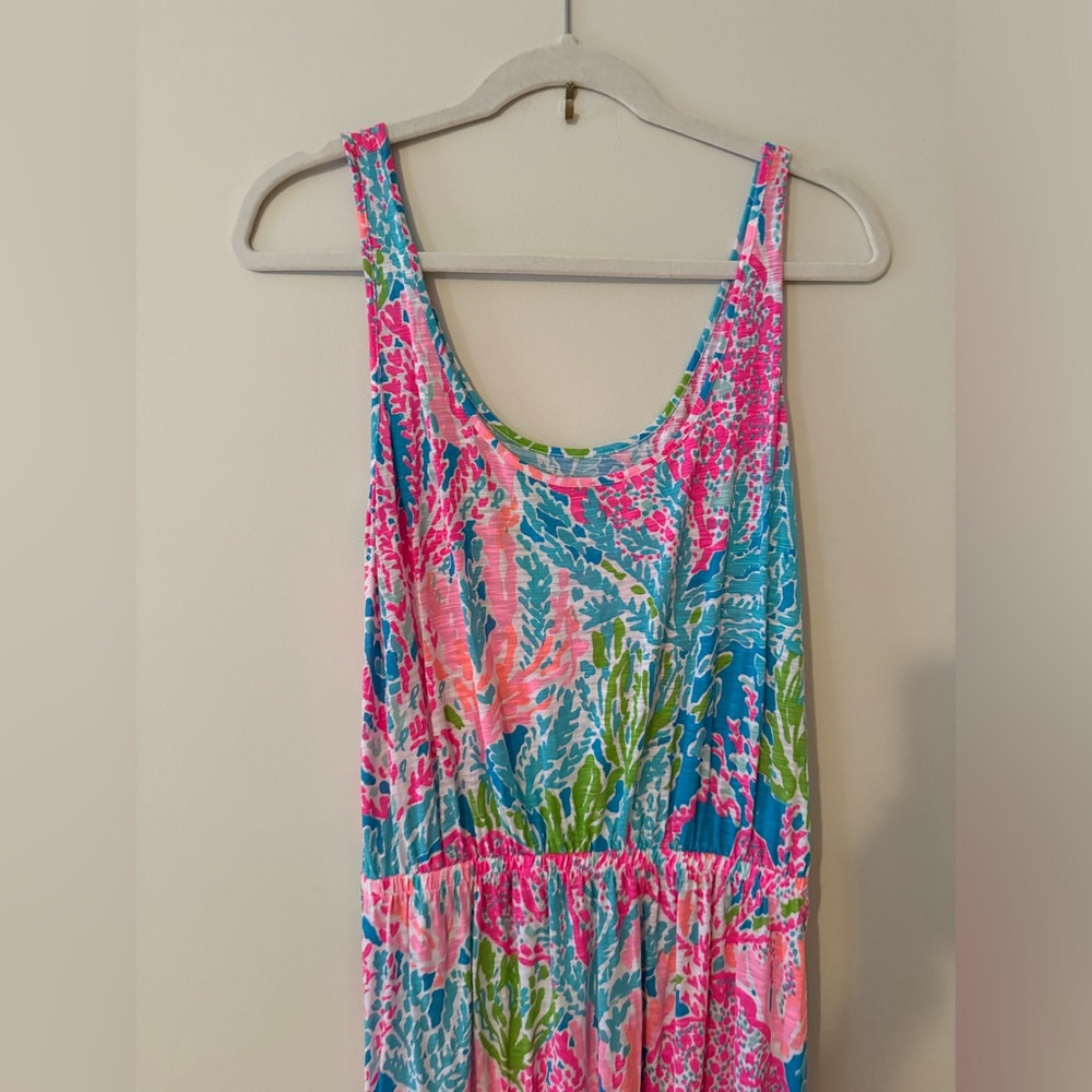 Lilly Pulitzer Bright Floral Tank Lets cha cha Maxi Dress - Picture 5 of 10